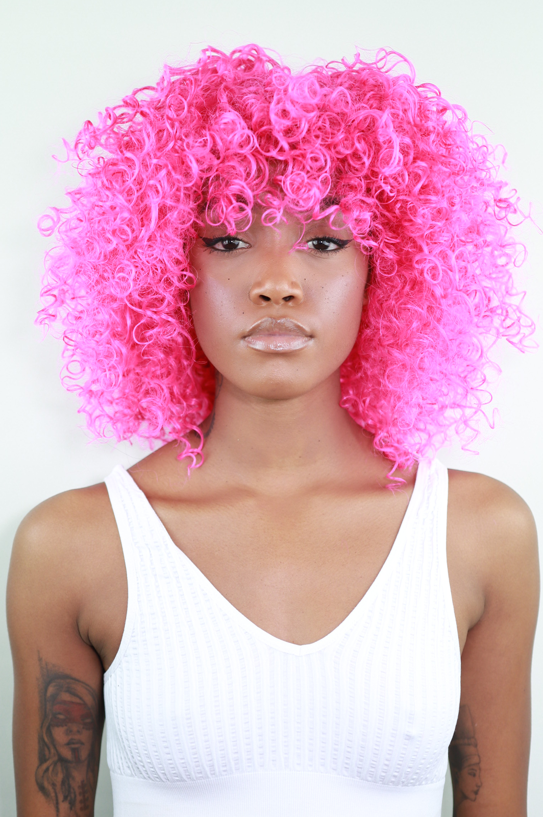PERRUQUE AFRO - ROSE