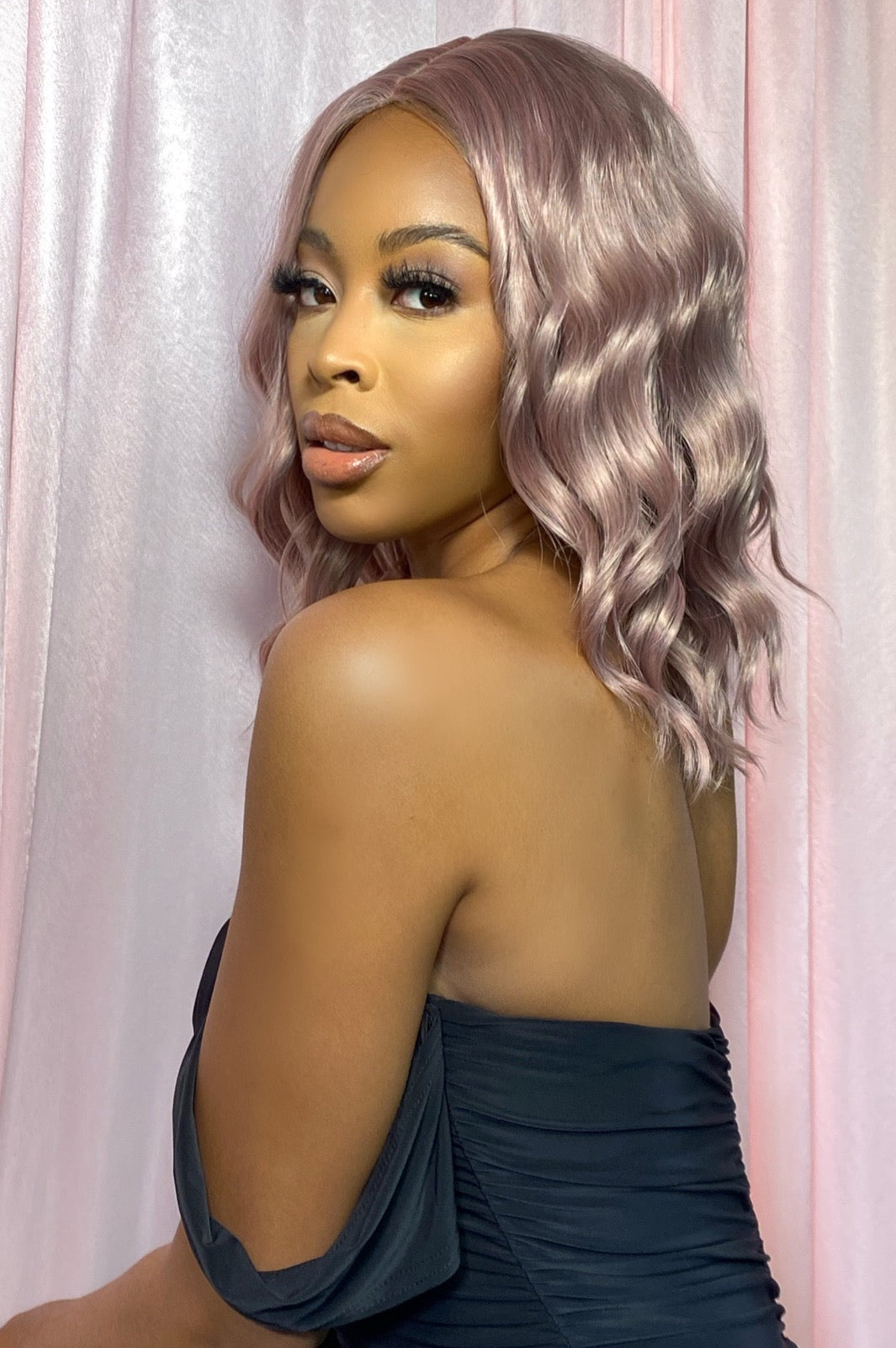 Lori Pink Champagne Heat Resistant Synthetic Fibre Wig