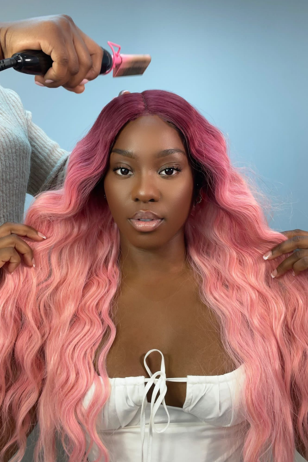 Vera Ombre Pink Heat Resistant Synthetic Wig
