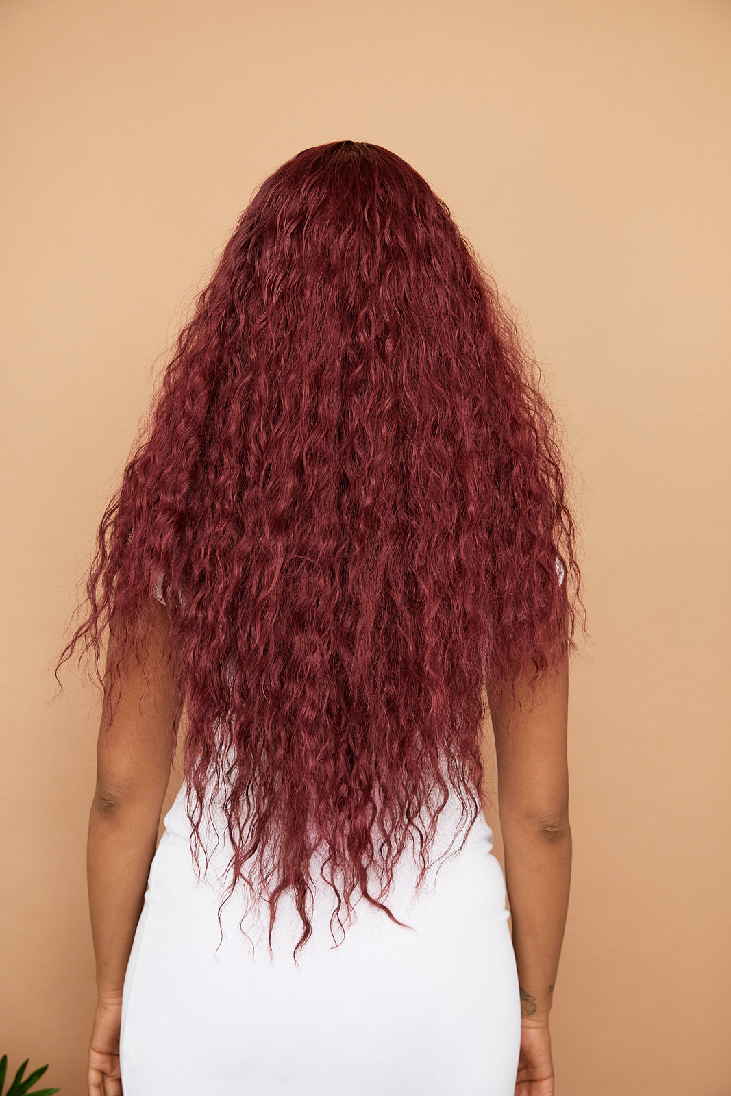 Ivy: 26-Inch Long Heat Resistant Synthetic Fibre Red Wig